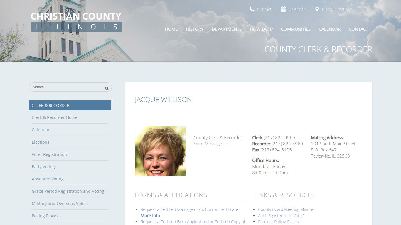 County Clerk & Recorder | Christian County, Illinois